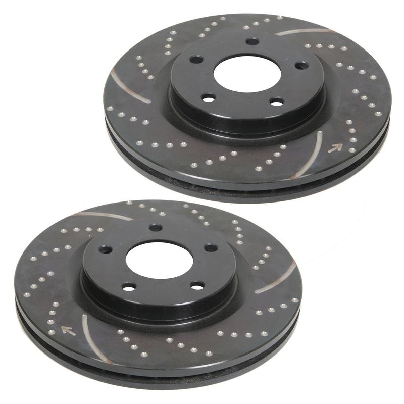 thumbnail image 2 of Tora Front Slotted & Dimpled Disc Brake Rotors Pair For Holden Rodeo RA 2003-2008 RWD/4WD 2 of 4
